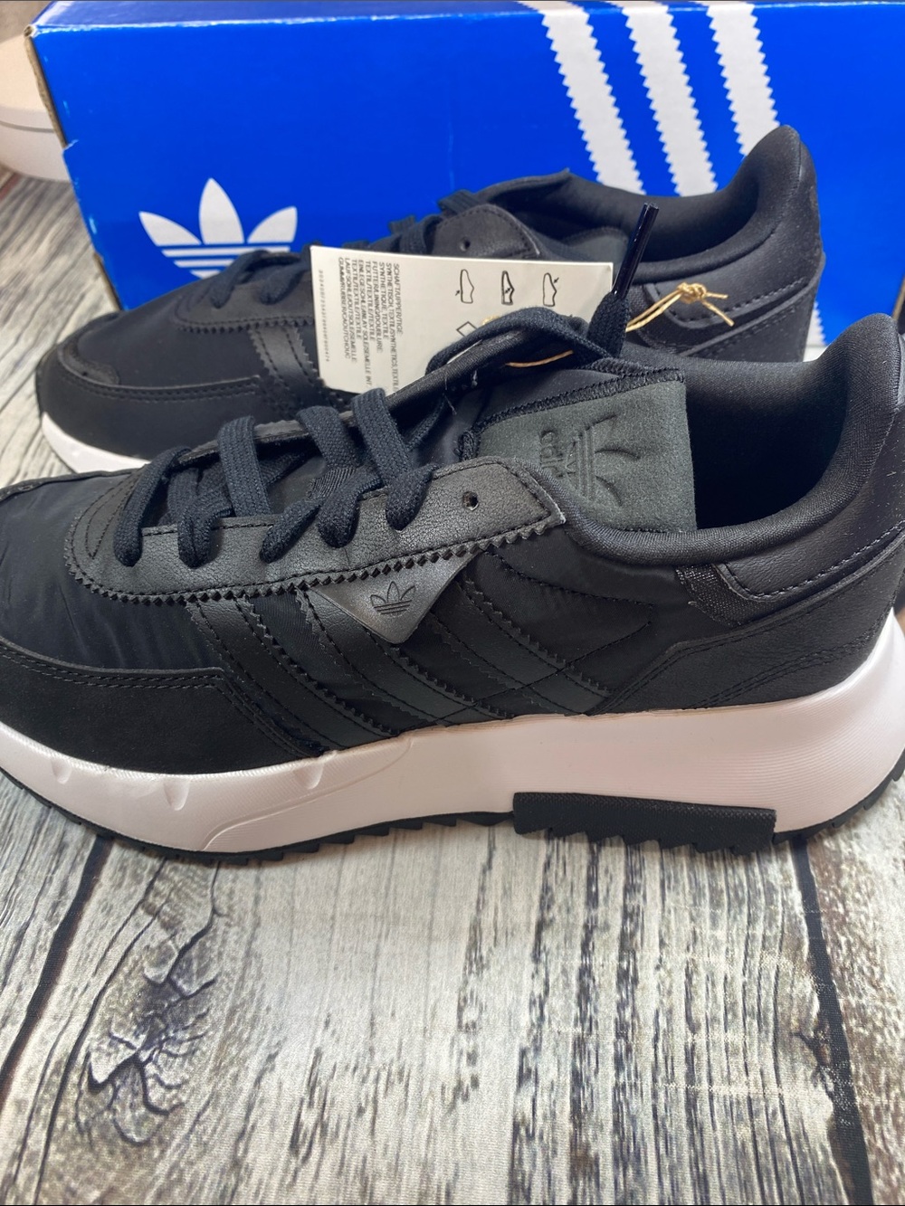 Adidas Originals Retropy F2 J Black Platform Sneakers Youth Size 5.5 NWT - Picture 5 of 9